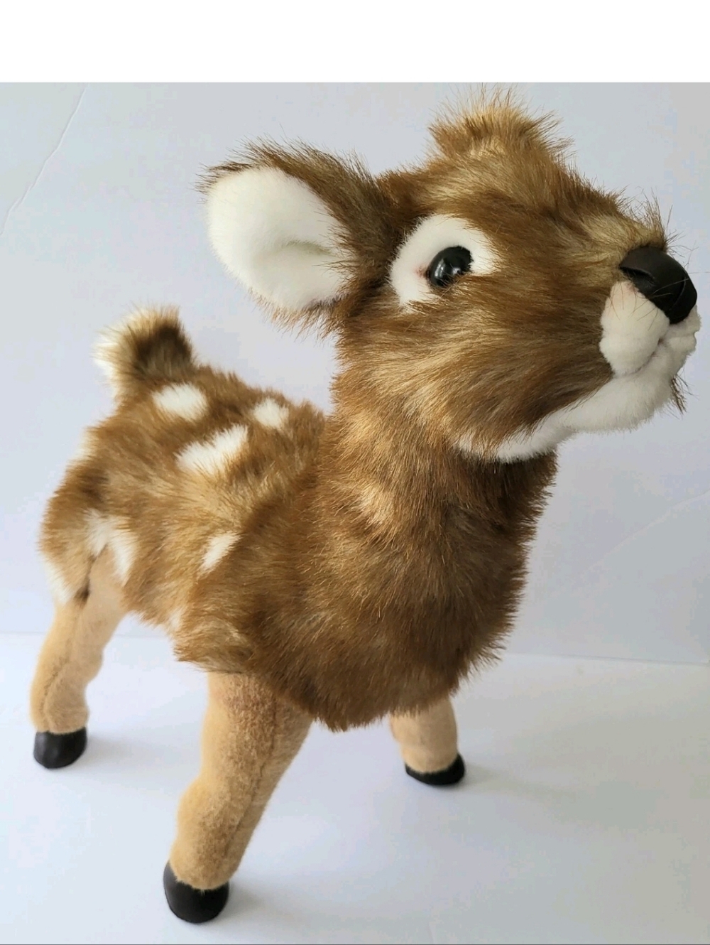 VINTAGE CWC REALISTIC SPOTTED FAWN BABY DEER LIFELIKE 17" STUFFED ANIMAL